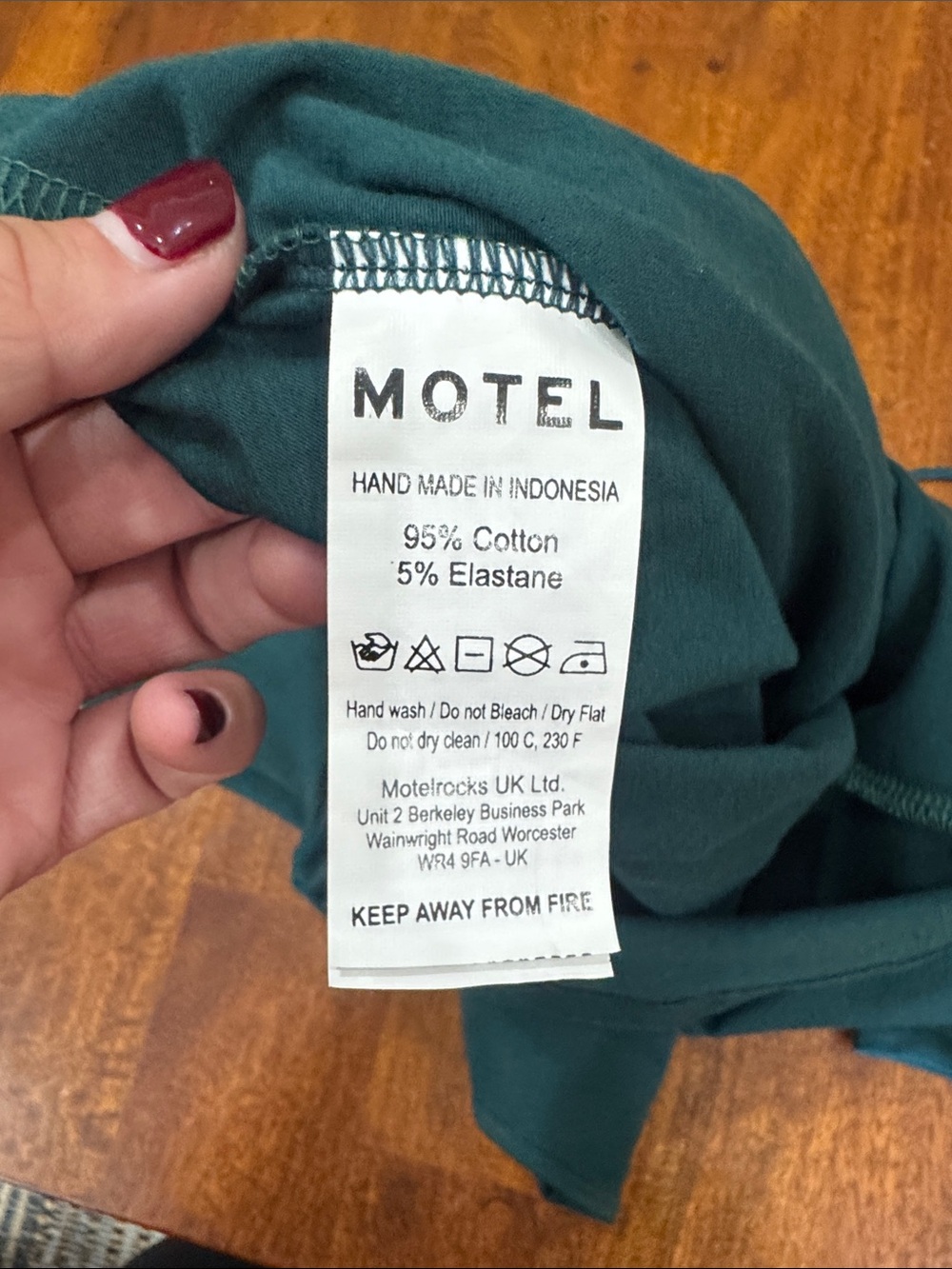 NWT Motel Rocks Teal Long Sleeve Tie-Front Mini Dress - Picture 8 of 11